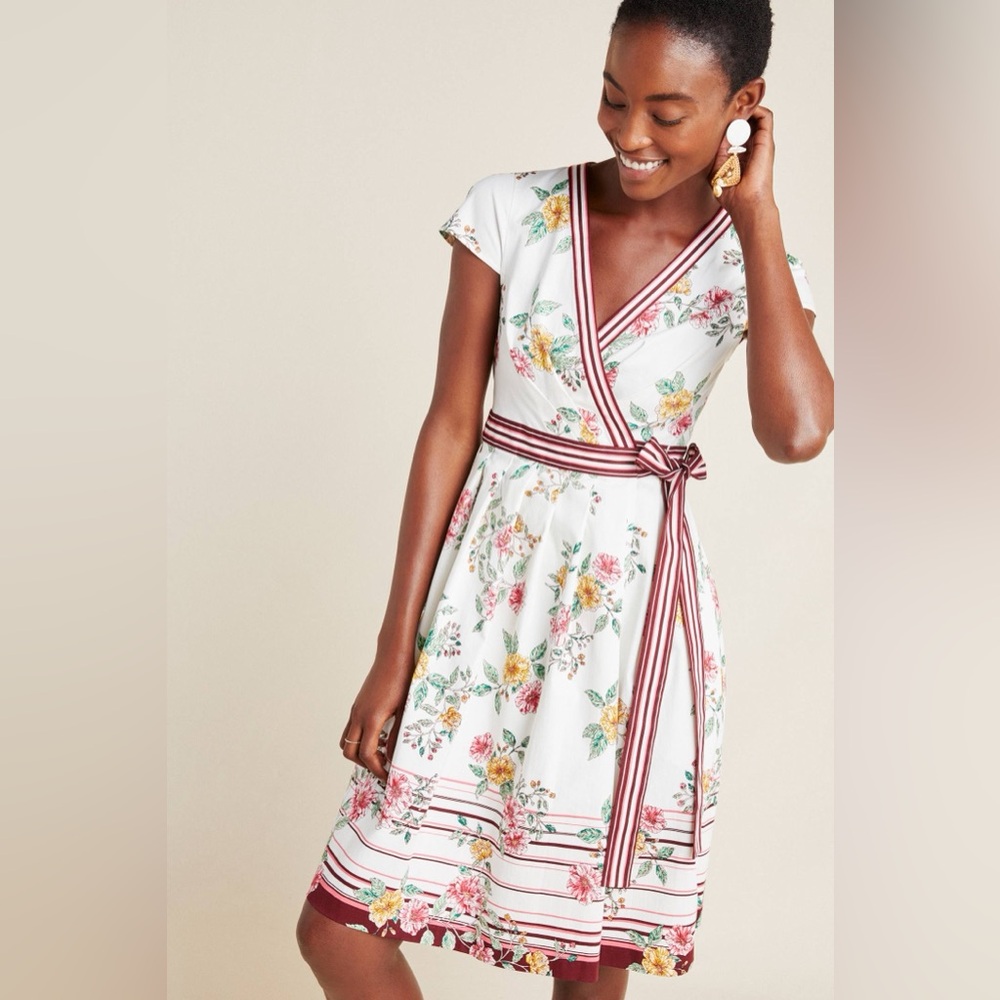 Anthropologie Gal Meets Glam Teresa Floral Wrap Dress Size XL